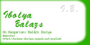 ibolya balazs business card